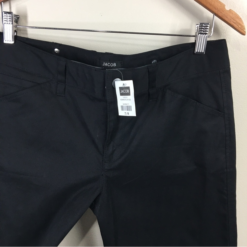 Jacob Black Flat Front Wide Leg Pants 8 NWT - Picture 5 of 9